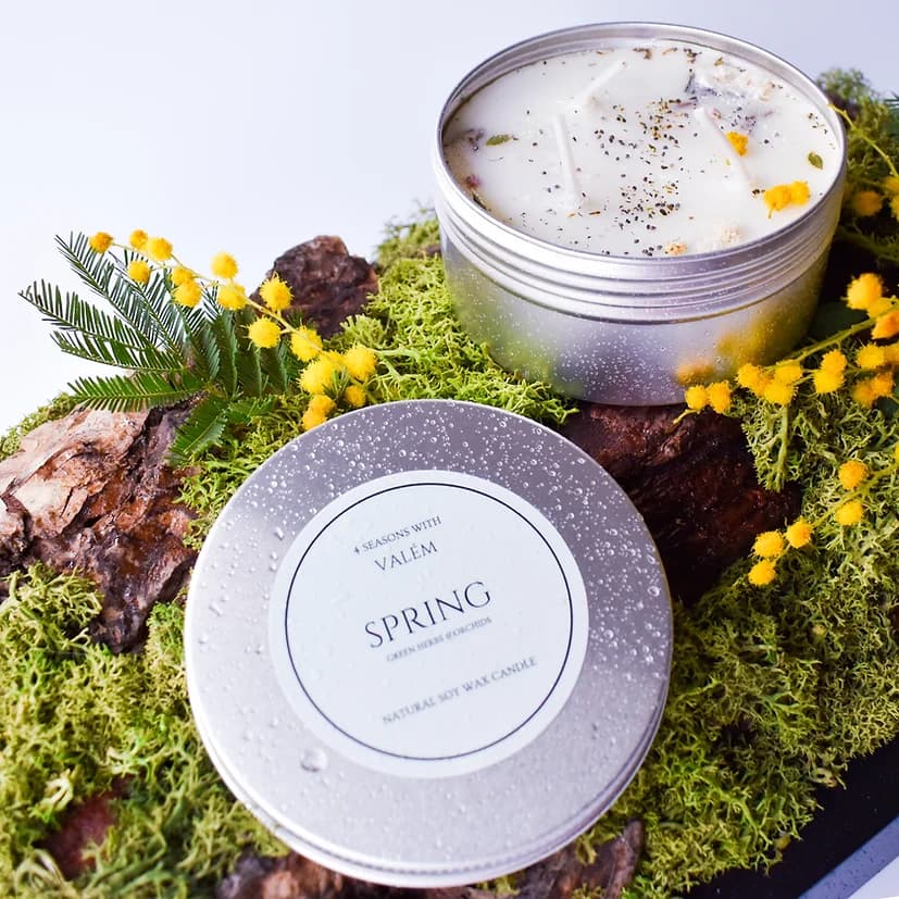 3 ароматни свещи GREEN HERBS & ORCHIDS
