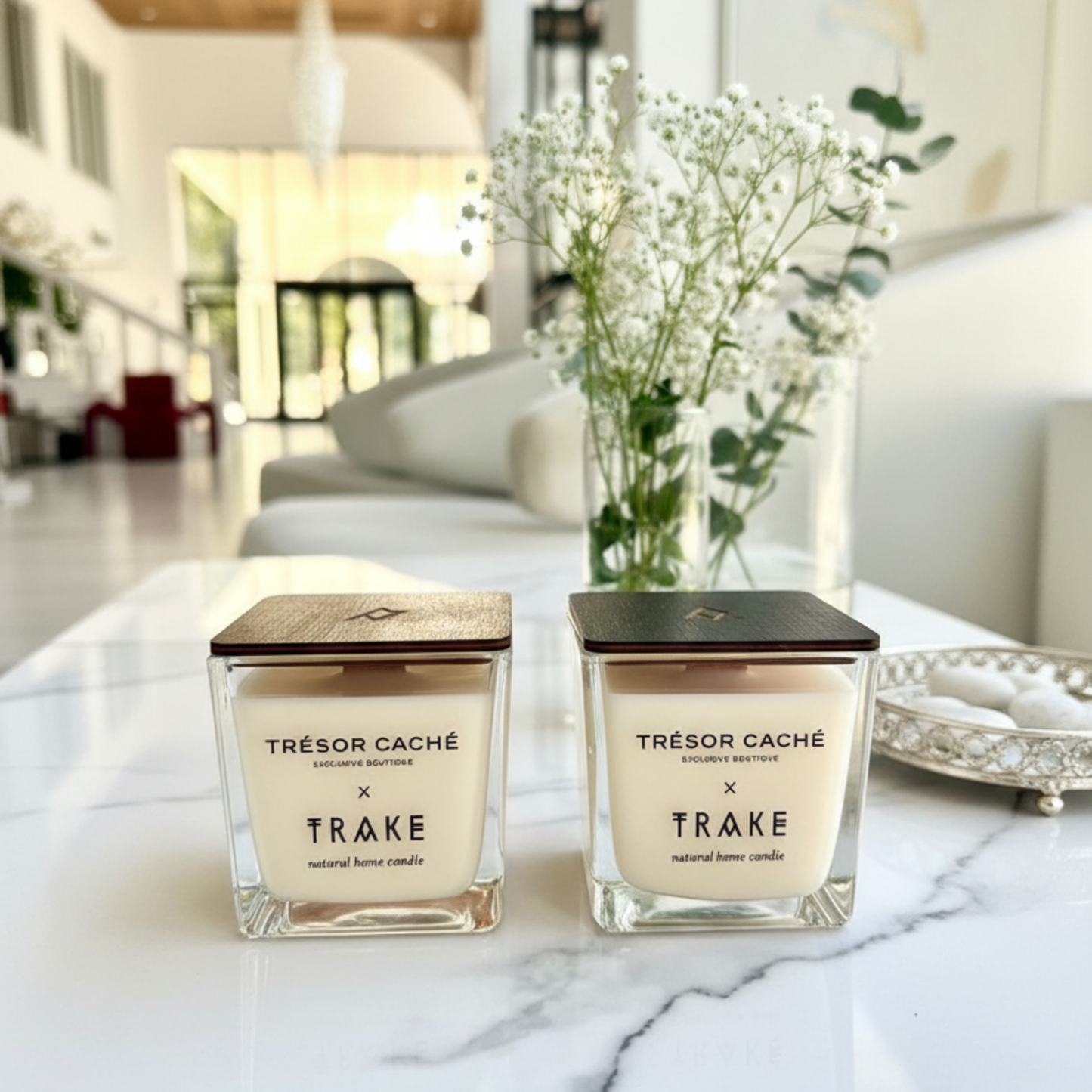 Два Броя Коледна свещ Trésor Caché x TRAKE – 250 г