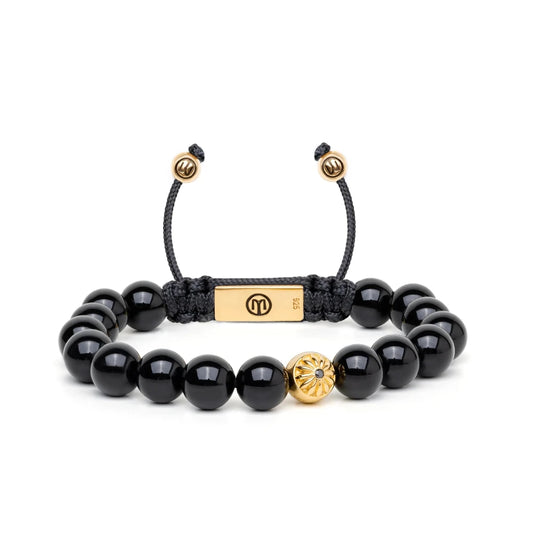 ГРИВНА MAHIGAN В ЗЛАТО С МЪНИСТА ОТ ЧЕРЕН ОНИКС