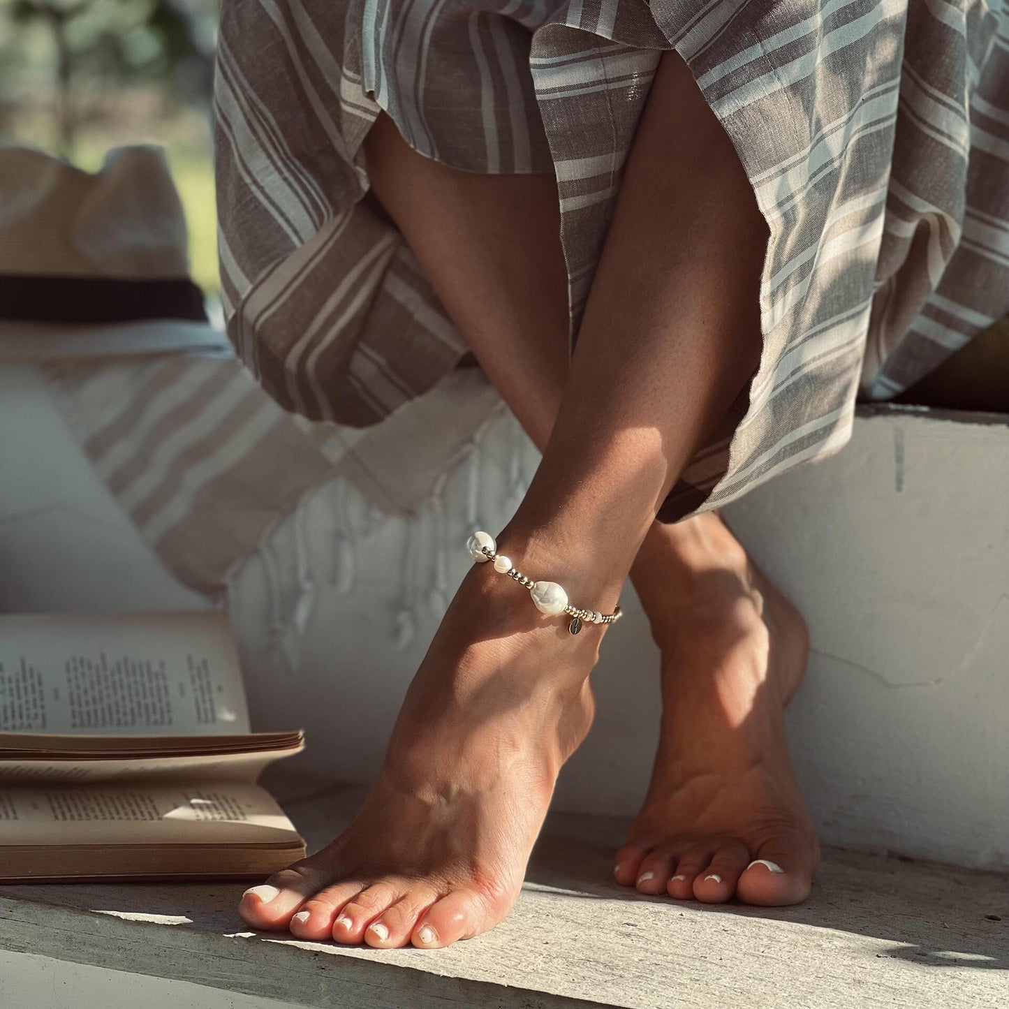 ГРИВНА ЗА ГЛЕЗЕН FLICKA PEARLS-PEARLS