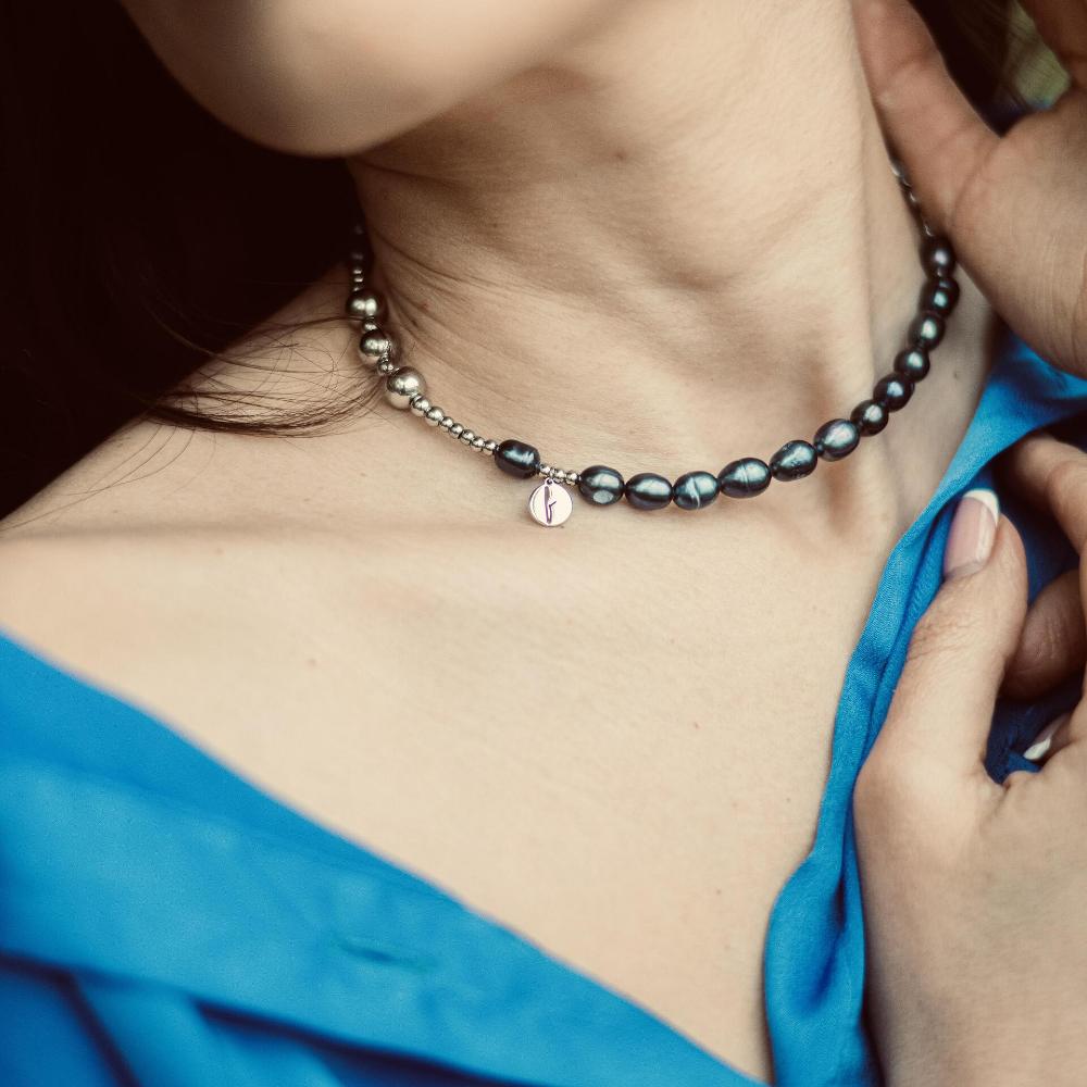 КОЛИЕ FLICKA JUNGLE PEARLS DEEP