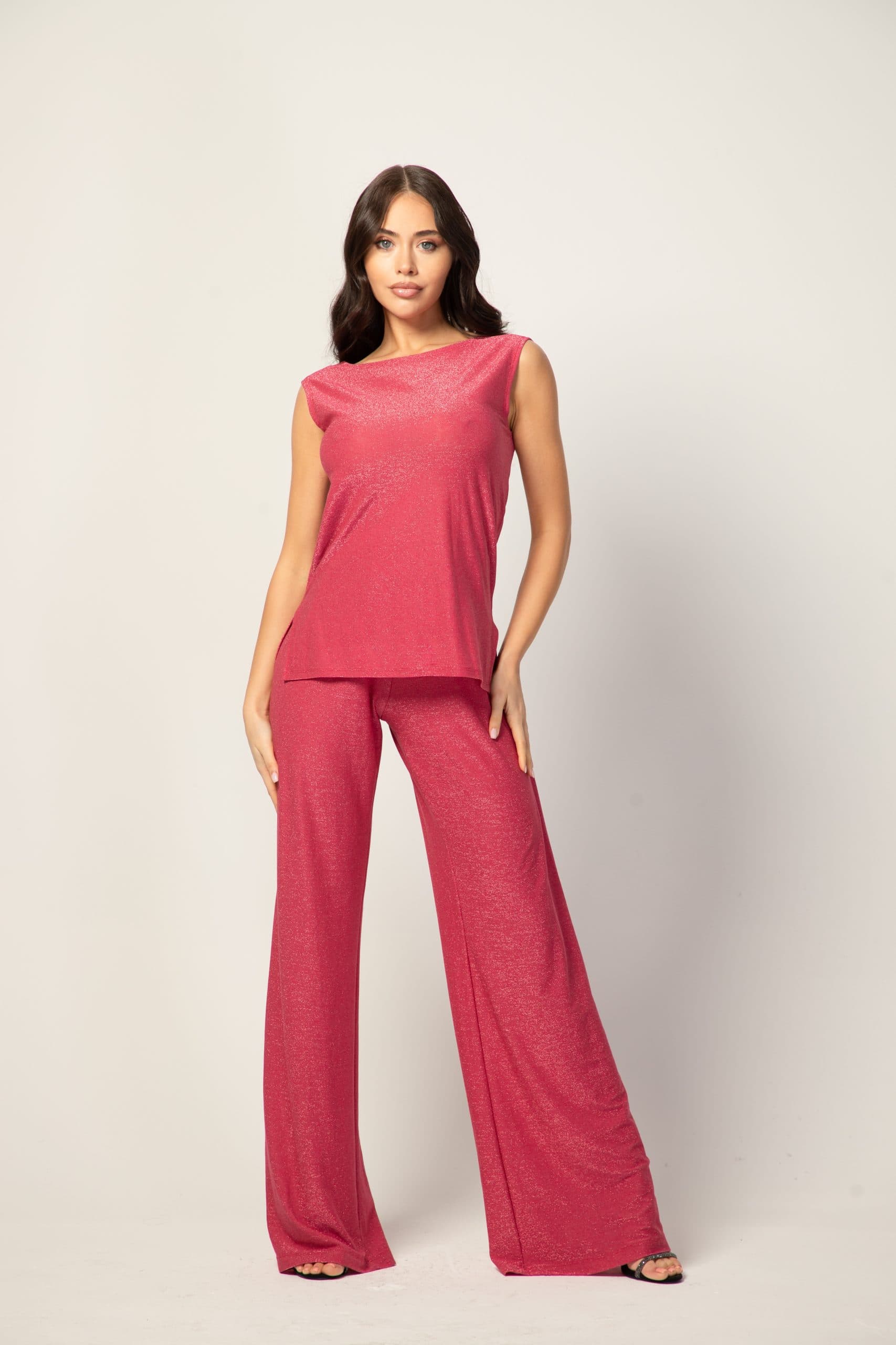 Комплект потник и панталон VANITTA в малиново червено - Лурекс