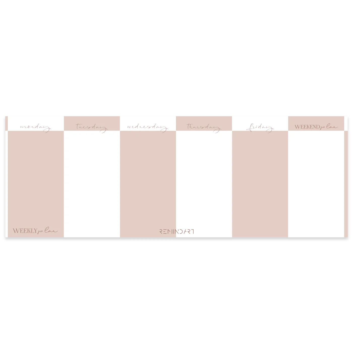 Седмичен планер REMINDART Notepad Weekly Pink