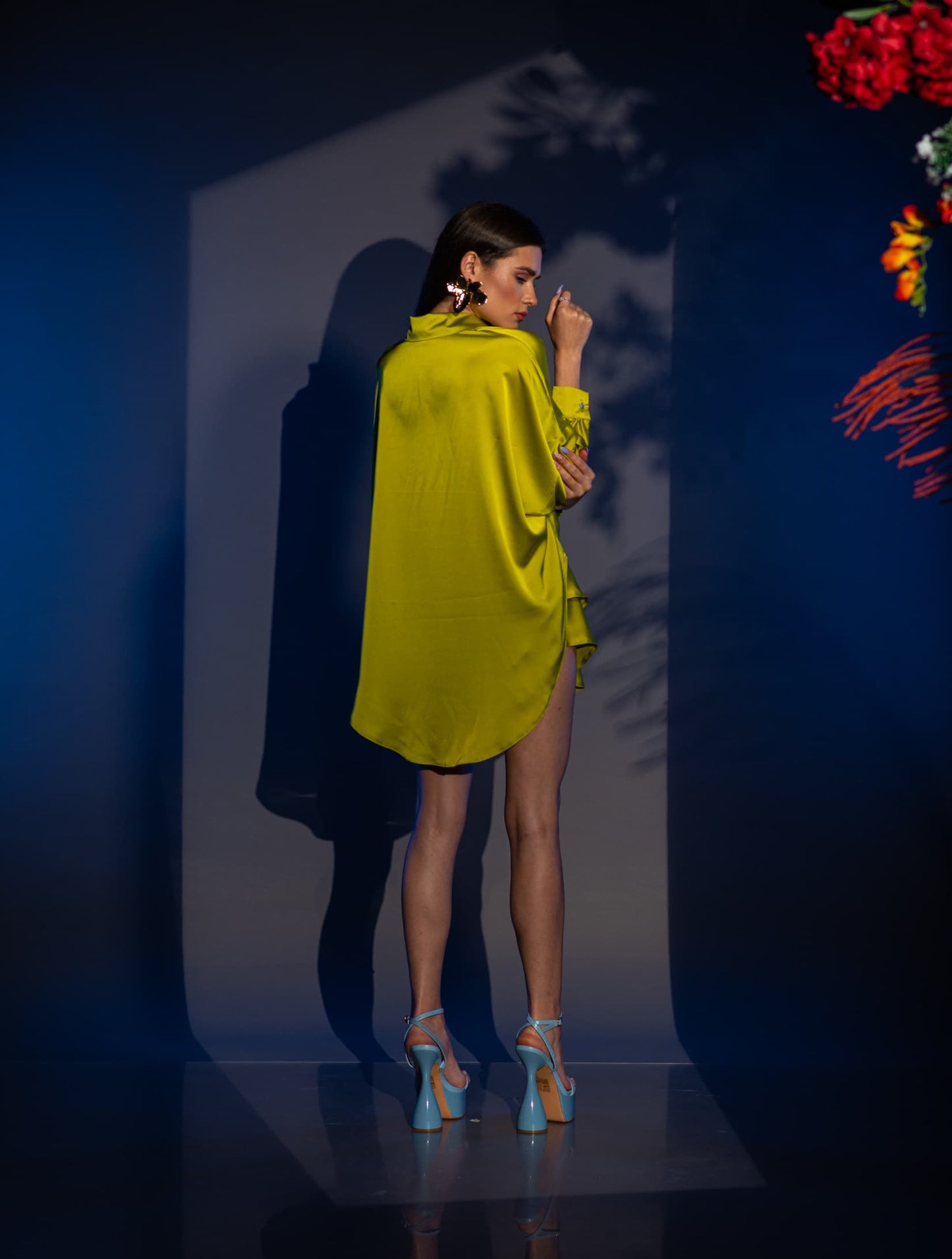 Сет DINA NEON – Сатенен Комплект в Лайм от VERNISSAGE