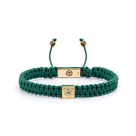 ЗЕЛЕНА МАКРАМЕ ГРИВНА MAHIGAN В ЗЛАТО - 8 ММ