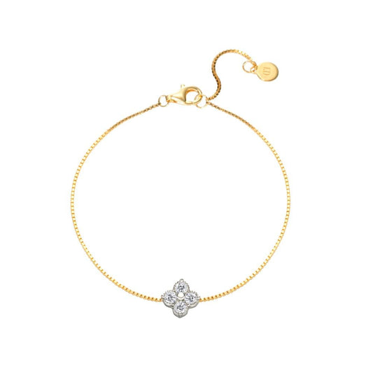 Гривна Eternal Spring с мотив Цвете – 24K златно покритие | CHARRME