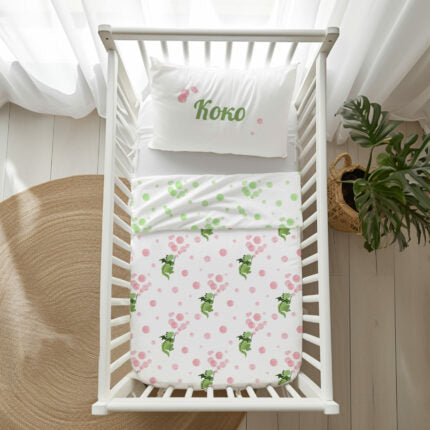 Плик за завивка и калъфка - Балончета и динозаври от Maison Mishú