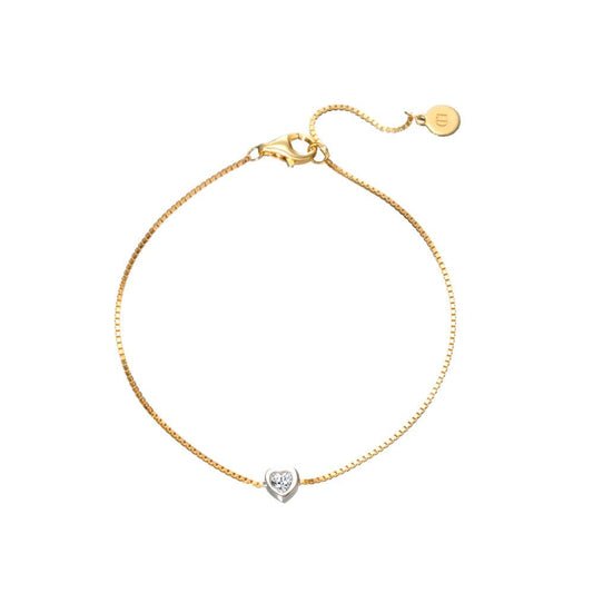 Гривна Love Spell със сърце – 24K златно покритие | CHARRME