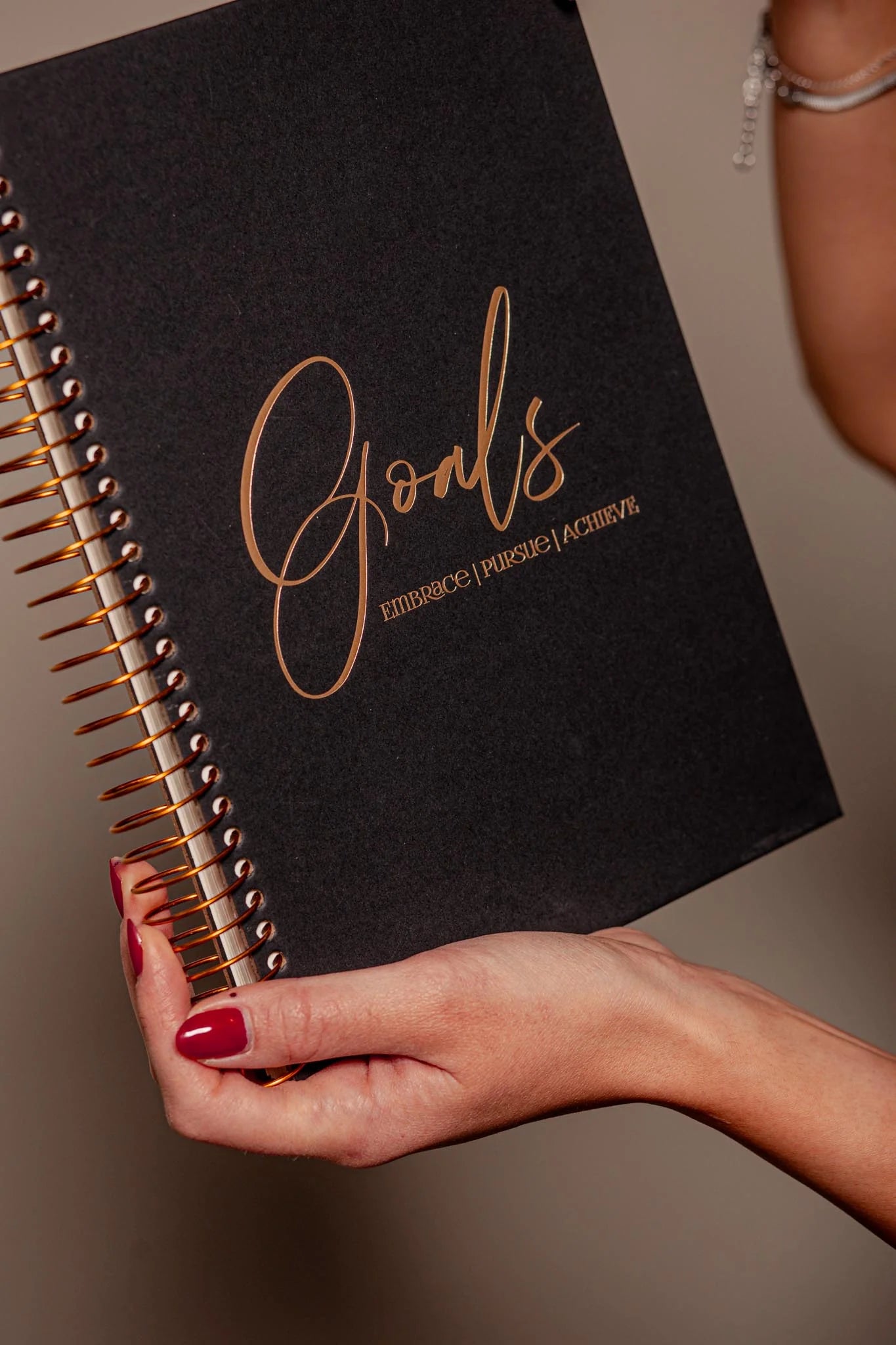 Черен тефтер със спирала REMINDART Black Notebook Goals