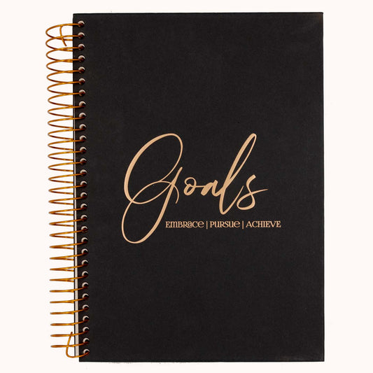 Черен тефтер със спирала REMINDART Black Notebook Goals