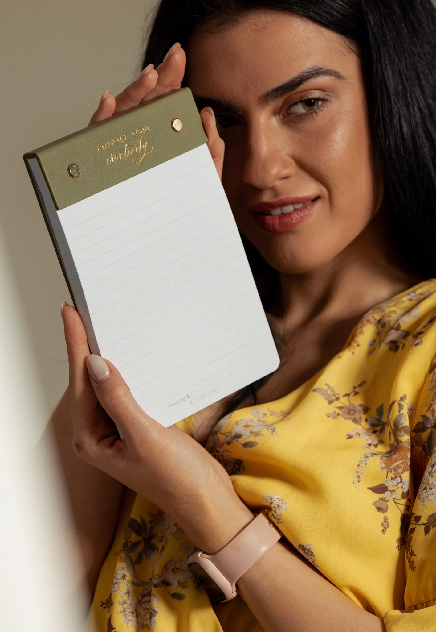 Кожен бележник REMINDART Notepad Leather OLIVE GREEN