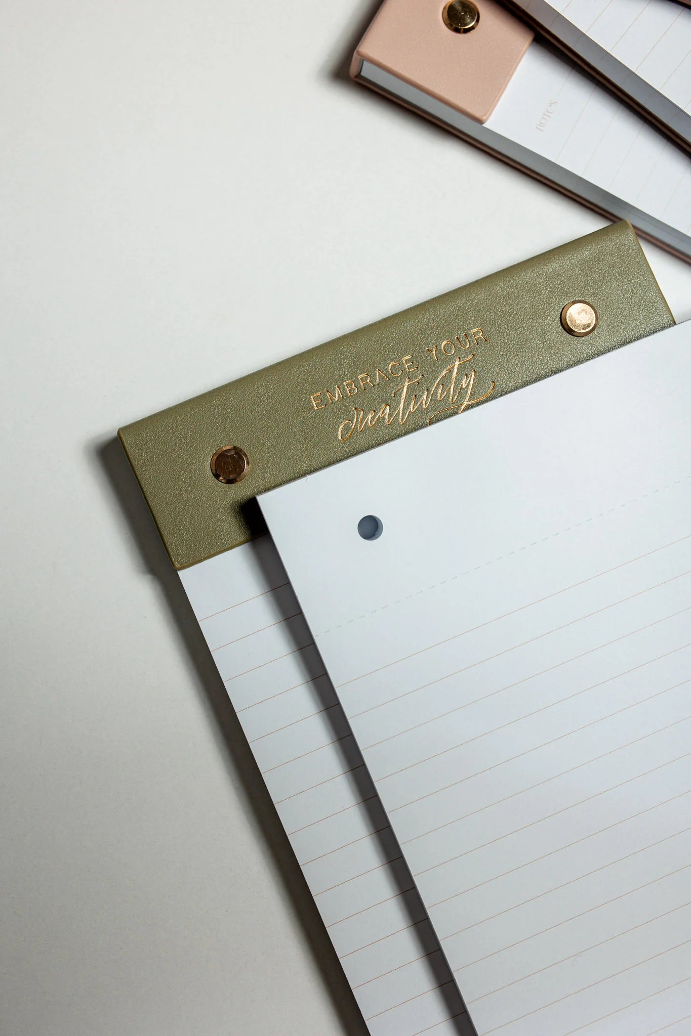 Кожен бележник REMINDART Notepad Leather OLIVE GREEN