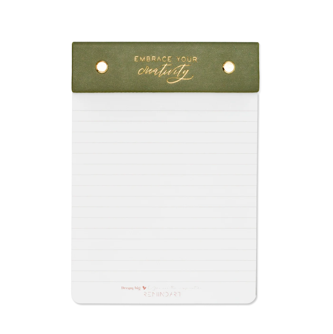 Кожен бележник REMINDART Notepad Leather OLIVE GREEN