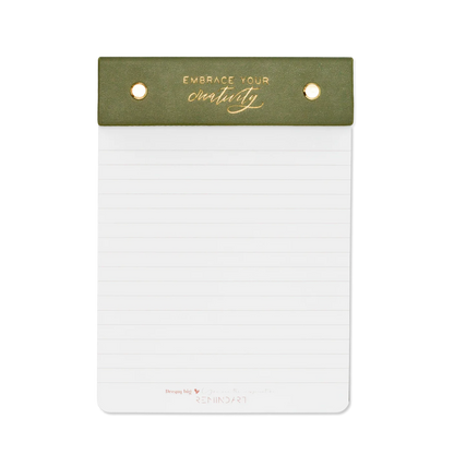 Кожен бележник REMINDART Notepad Leather OLIVE GREEN