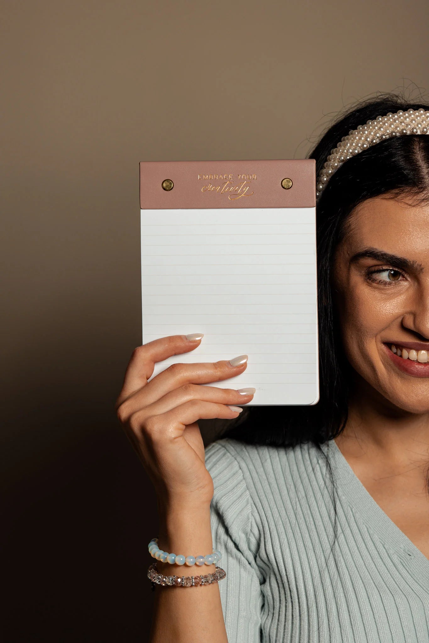 Кожен бележник REMINDART Notepad Leather DUSTY ROSE