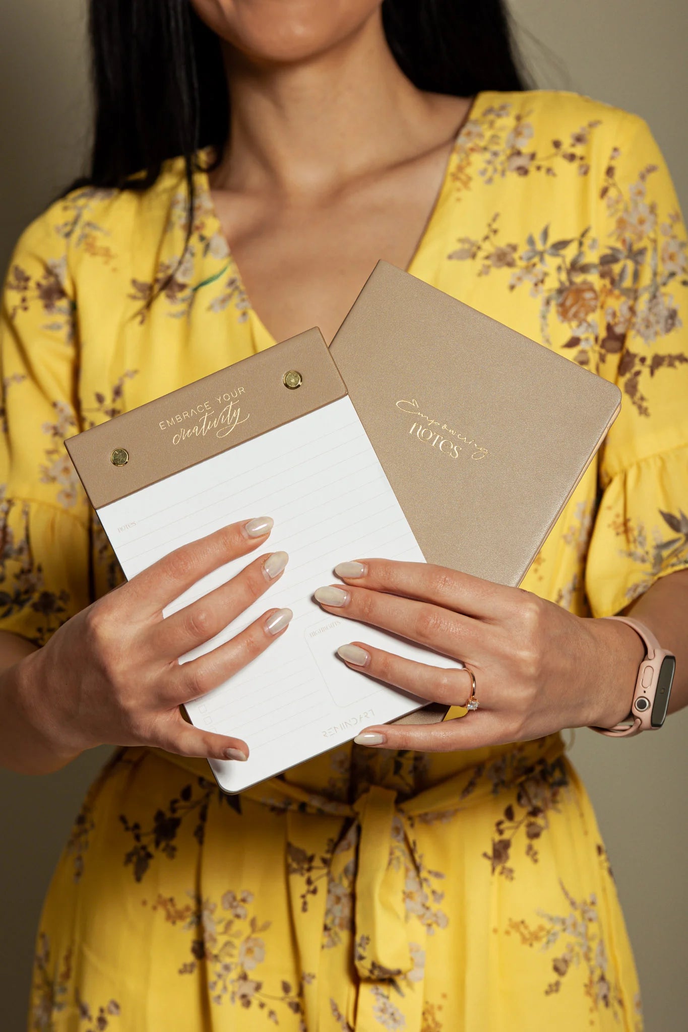 Кожен бележник REMINDART Notepad Leather MOCCA BEIGE