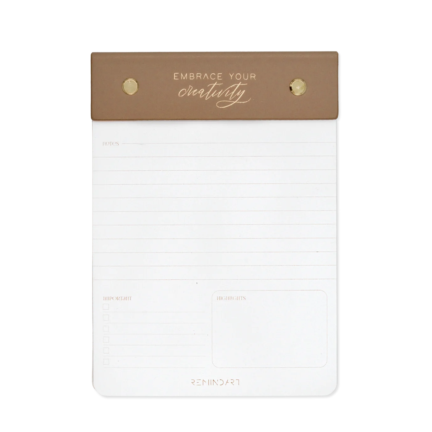 Кожен бележник REMINDART Notepad Leather MOCCA BEIGE
