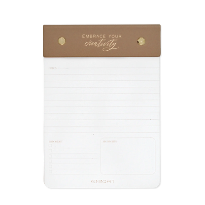 Кожен бележник REMINDART Notepad Leather MOCCA BEIGE