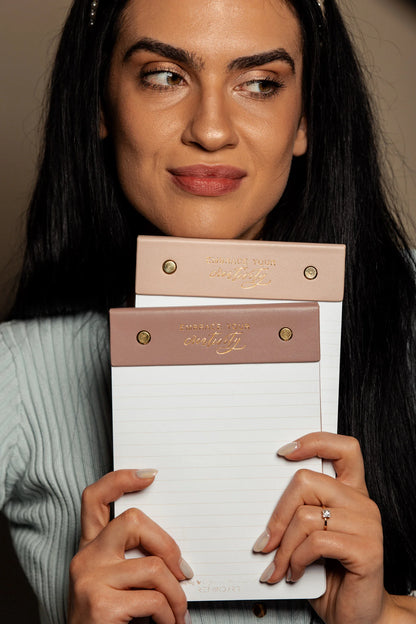 Кожен бележник REMINDART Notepad Leather NUDE PINK
