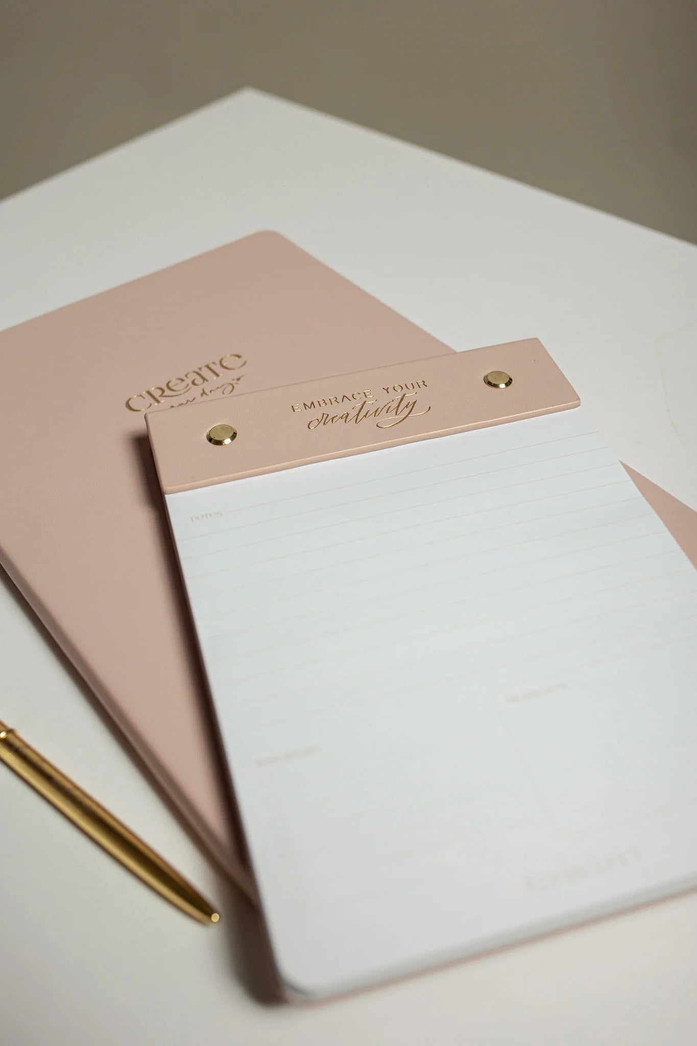 Кожен бележник REMINDART Notepad Leather NUDE PINK