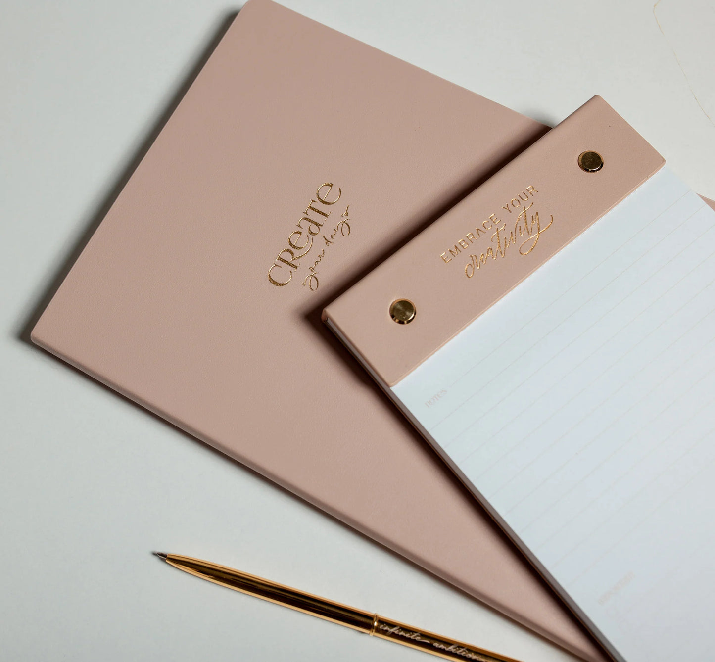 Кожен бележник REMINDART Notepad Leather NUDE PINK