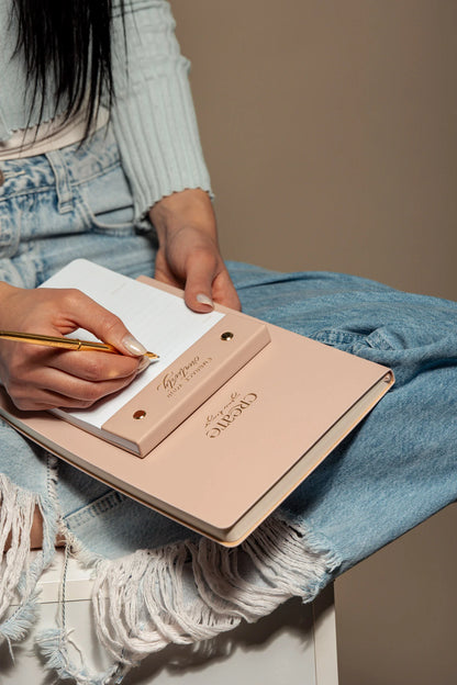 Кожен бележник REMINDART Notepad Leather NUDE PINK