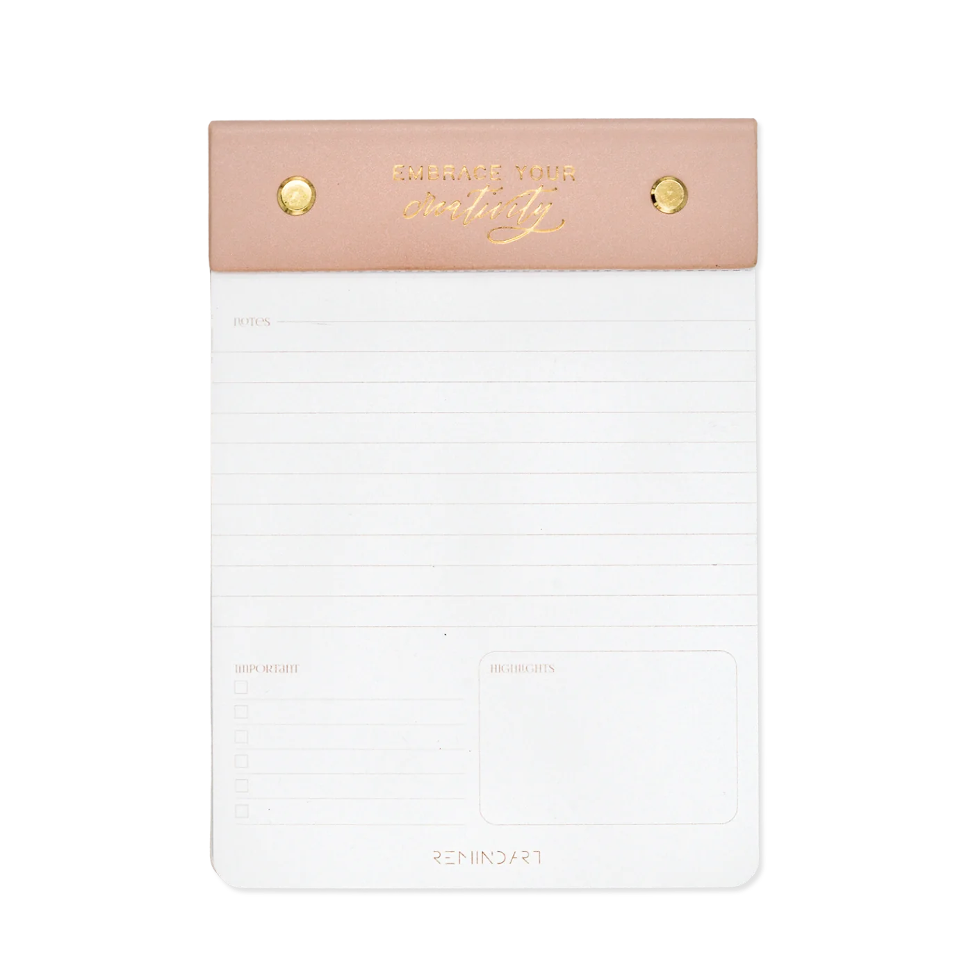 Кожен бележник REMINDART Notepad Leather NUDE PINK