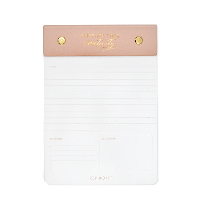 Кожен бележник REMINDART Notepad Leather NUDE PINK