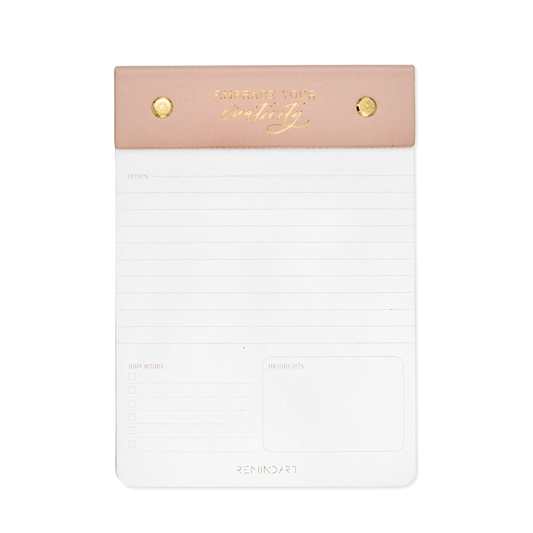Кожен бележник REMINDART Notepad Leather NUDE PINK