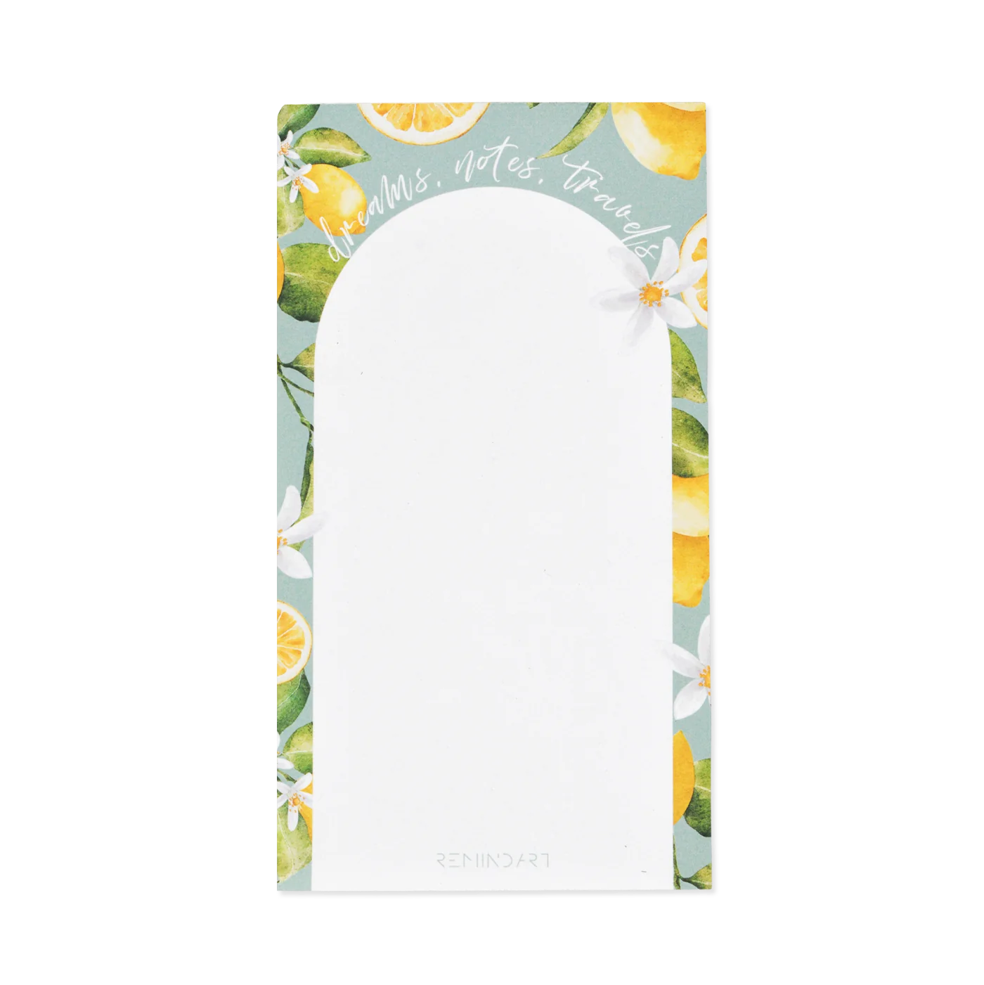 Магнитен бележник REMINDART Notepad Magnet Dreams, Notes, Travels Mint