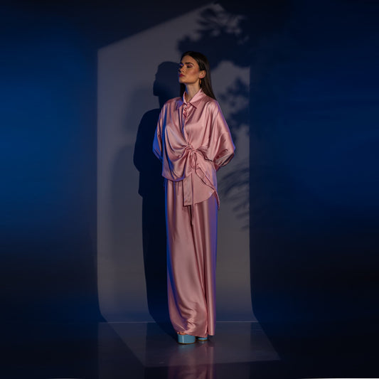 Сатенен Сет SOFIA PINK - Бебешко Розово VERNISSAGE