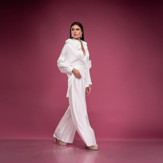 Сет ALIA BIANCO – ефирен комплект от бяла коприна